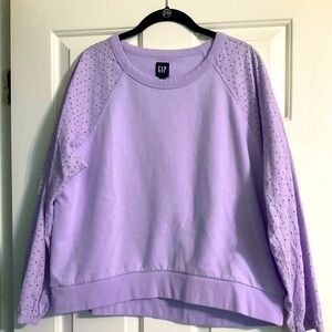 Gap Eyelet Sleeve Sweatshirt